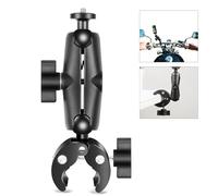 Super Clamp Crab Action Camera Motorcycle Handlebar Fixed Bracket Clamp 360° Rotation Ball Head for DJI OSMO 360/, Tripod Rod Stand Compatible with Gopro/insta360 X5 X4 X3 and other (0.6"-1.57")