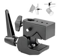 Super Clamp for Photo Studio Cameras, Lights, Umbrellas, Hooks, Shelves, Cross Bars, LED Lighting Photography Video Audio Accessories, Without Stud