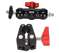 Super Clamp Mount with 1/4 & 3/8 Screw Thread, Univerial Camera Ballhead Arm with Super Clamp, for DSLR/Mirrorless Cameras, Camcorders, LED Light, Flash Light, Etc