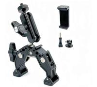 Super Clamp with 3” 360° Dual Ballhead Magic Arm Cold Shoe 1/4” Threads Mount Adapter for Phone, Action Camera, Desk Tripod, Tube, Gimbal, Compatible with SmallRig, GoPro, DJI Model ST83,13-65mm