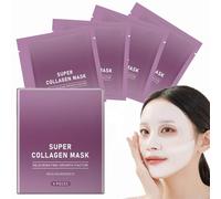 Super Collagen Mask for Women 4 PCS, Collagen Face Masks for Moisturizing&Firming, Sheet Masks, Facemasks for Pores&Tone,Friendly to All Skin, Face Mask Gift Sets for Women