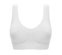 Super Comfort Bra Clearance Womens Sports Bras Removable Pads Plus Size Sleep Bras for Girls UK in Yoga Bralette Leisure Stretch Crop Tops Vest Seamless Wirefree Bra Everyday Wear Non Padded Bra