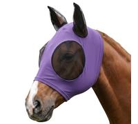 Super Comfort Stretchy Horses Fly Mask, Horse Fly Mask with Large Eye Space Ear Mesh Covers UV Protection Soft Breathable Fabric Amethyst/Purple Cob Mosquito Insect Cover