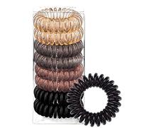 Super Comfy Coil Hair Ties for Thick Hair - No Crease Ponytail Coils (8 pcs)