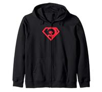 Super communist red child sun heroic hammer sickle black Zip Hoodie