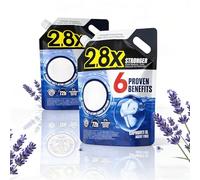 Super Concentrated Laundry Detergent, 70g Makes 2L Lavender Liquid, 2.8X Powerful Stain Removal for Dirt/Sweat/Grease, 72H Long-Lasting Fragrance, 2Packs