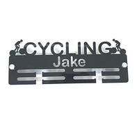 Super Cool Creation Personalised "Cyclist" Medal Hanger - Red