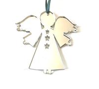 Super Cool Creations Angel Christmas Tree Decoration - Mirrored - Large 14 cm