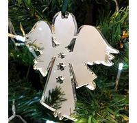 Super Cool Creations Angel Stars Mirrored Christmas Tree Decorations - Pack of 10