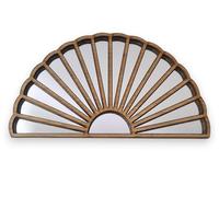 Super Cool Creations Arched Art Deco Fan Wooden Mirror - (Oak)