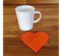 Super Cool Creations Coasters - Heart Shaped - Orange - 6 Set