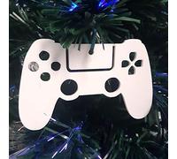 Super Cool Creations Game Controller Christmas Tree Decorations Light Grey Large 14cm, (Packs of 4)