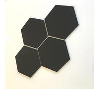 Super Cool Creations Hexagon Tiles, Black - Pack of Ten - 6cm x 6.9cm