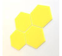 Super Cool Creations Hexagon Tiles, Yellow - Pack of Ten - 3cm x 3.4cm