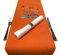 Super Cool Creations Orange Soft Cotton Feel Table Runner: 178cm x 30cm (70" x 12" inches)