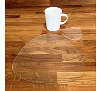 Super Cool Creations Pebble Placemat And Coaster Set, Clear - 4 Placemats and 4 Coaster - Standard