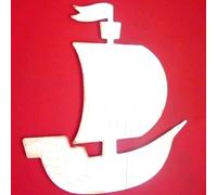 Super Cool Creations Pirate Ship Mirror 12cm x 10cm with Strong Adhesive Fixers, Made from 3mm Shatterproof Acrylic Safety Mirror