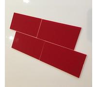 Super Cool Creations Rectangular Tiles, Red - Pack of Ten - 6cm x 3cm