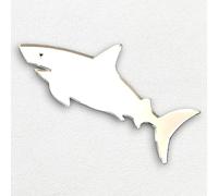 Super Cool Creations Shark (with eye) Shaped Acrylic Mirrors, Bespoke Personalised Engraving, Colours and 12cm to 60cm sizes
