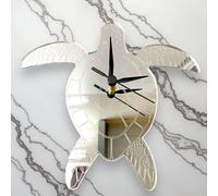 Super Cool Creations Turtle Mirrored Clock, 25cm x 20cm, Silver