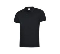 Uneek - Men's Super Cool Workwear Poloshirt - 100% Polyester Pique Breathable Fabric With Wickin - Black - Size 4Xl