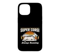 Super Corgi Always Running Dog Case for iPhone 15