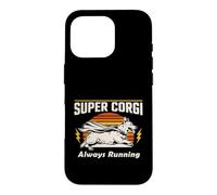 Super Corgi Always Running Dog Case for iPhone 16 Pro