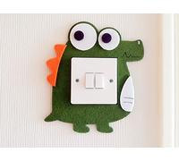 Super Cute 3D Crocodile Light Switch Wall Sticker, Premium Quality Thick Felt Material, Unique On Amazon! Must Have For All Crocodile Loving Kids! Children Boys Girls Bedroom Nursery Room Decor!