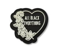 Super Cute All Black Everything Heart Goth Emo Metal - Charms For Crocs/Shoes