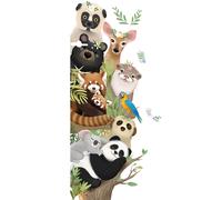 Super Cute Animals Tree Panda Koala Otter Deer Bear Monkey Peel and Stick Wall Sticker,pandas