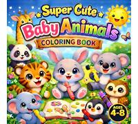Super Cute Baby Animals Coloring Book: Fun and Easy Coloring Book for Kids Ages 4-10