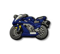 Super Cute Blue Motorbike Motor Cycle Road Race Croc Charm