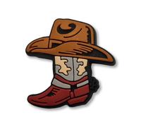 SUPER CUTE Brown Cowboy Boots & Hat - Horse Riding - Charms For Crocs/Shoes - 3D