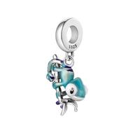 Super Cute Chameleon Gecko Lizard Colour Changing Aluminous Charm 925 Silver Compatible with Pandora Charms, Silver Chain Bracelet, Trollbeads, Chamilia and Biagi.…