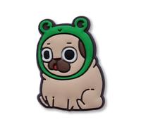 SUPER CUTE - Charms For Crocs/Shoes - BABY MINI PUG Dog Frog Hat - 3D - PRETTY - Funny
