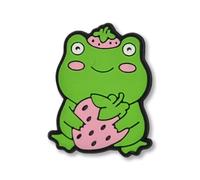 SUPER CUTE - Charms For Crocs/Shoes - Chunky Frog Strawberry - 3D - PRETTY