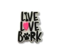 SUPER CUTE - Charms For Crocs/Shoes - Live Love Bark Dog Badge - 3D - PRETTY