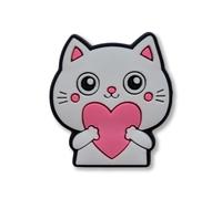 SUPER CUTE - Charms For Crocs/Shoes - White BABY Heart Kitten 3D - PRETTY - CAT