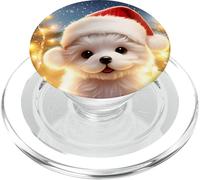 Super Cute Christmas Pup Holiday Dog Design PopSockets PopGrip for MagSafe