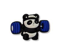 Super Cute Chunky Weight Lifting Baby Panda With Sweatband Croc Charm - Gym