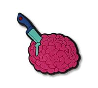 Super Cute Halloween Spooky Pink Brain With Knife - Charms For Crocs/Shoes