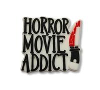 Super Cute Horror Movie Addict Badge With Knife Blood - Charms For Crocs/Shoes