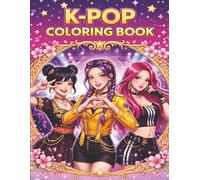 Super Cute K-Pop Coloring Book: Idol Stars, Concert Vibes & Easy Coloring Fun for Kids 3-12