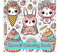 "Super Cute Kawaii Coloring Book: Big Bold Lines for Toddlers": "Toddlers Kawaii Colorbook with Adorable Smiling Characters to Color: Dolls, Dragons, ... Bold Lines for Kids to Practice and Play!"