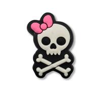 SUPER CUTE Pink Bow Skull & Cross Bones - Charms For Crocs/Shoes - 3D - Pretty