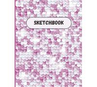 Super Cute Pink Sequins Sketchbook - for Girls. 100 blank pages 8.5x11