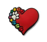 SUPER CUTE Red Animal Paw Love Heart - Charms For Crocs/Shoes - 3D - Pretty