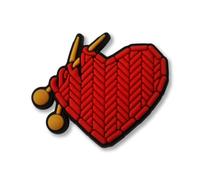 Super Cute Red Love Heart Knitting Needle Crochet Croc Charm - Hobby Pretty