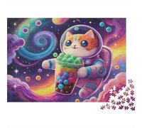 Super Cute Space Cat Jigsaw Puzzles for Adults Interesting Puzzles 1000 Jigsaws Educational Games for Adults Gifts 38x26cm/1000pcs