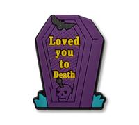 Super Cute Spooky Purple Coffin Loved You To Death Charms For Crocs - Horror